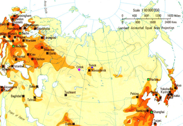 Map Of Eastern Europe 1900. Asia and eastern Europe,